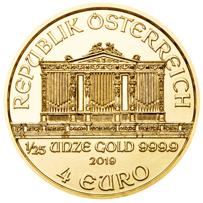 1/25 unce zlata | Bečki filharmoničar