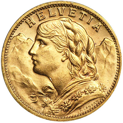 20 švicarskih franaka | Helvetia