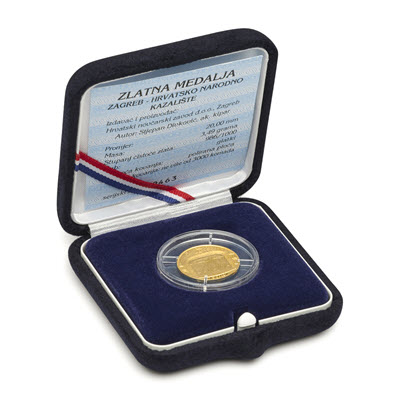 Zlatna medalja HNK Zagreb + kutija - Slika 3