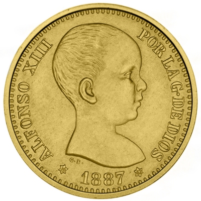 20 španjolskih pezeta - Alfonso XIII